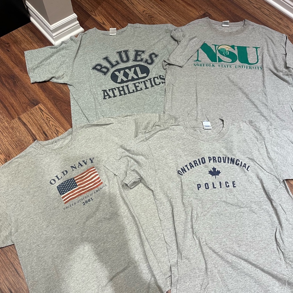 Vintage Gray Graphic T-Shirts 90’s/ y2k Bundle Size XL